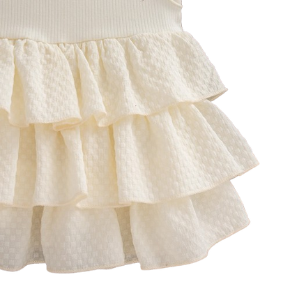 The Alexandria - Baby Girl Pink Bow Knit Red Coat with Sleeveless Cake Dress