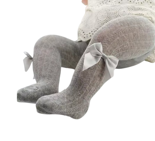 The Rylie - Baby Girl Tight Bow Pantyhose Mesh Tights