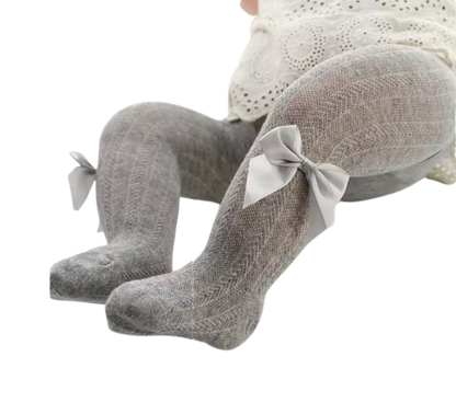 The Rylie - Baby Girl Tight Bow Pantyhose Mesh Tights