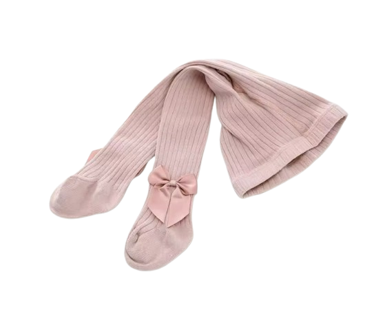 The Rylie - Baby Girl Tight Bow Pantyhose Solid Colour Tights