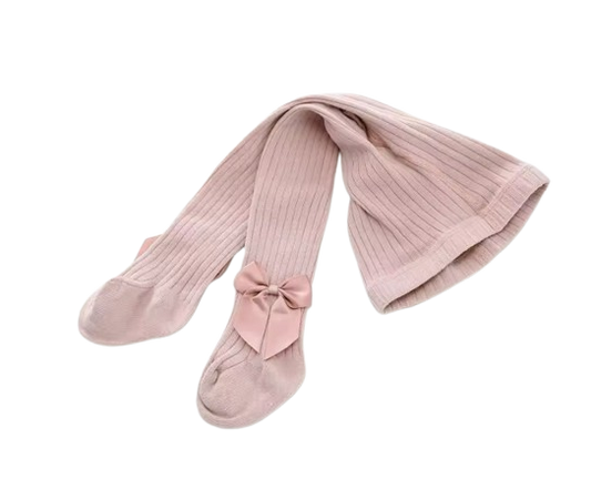 The Rylie - Baby Girl Tight Bow Pantyhose Solid Colour Tights