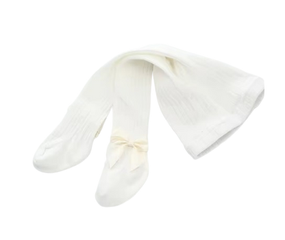 The Rylie - Baby Girl Tight Bow Pantyhose Solid Colour Tights