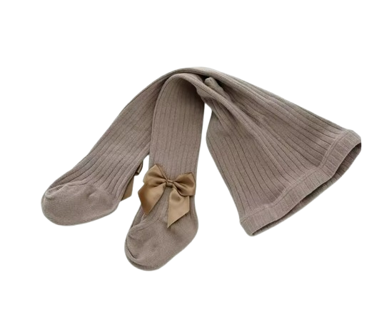 The Rylie - Baby Girl Tight Bow Pantyhose Solid Colour Tights
