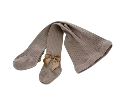 The Rylie - Baby Girl Tight Bow Pantyhose Solid Colour Tights