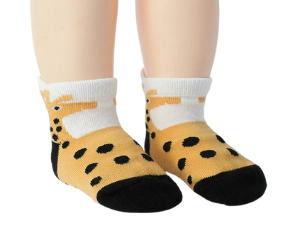 The Saige - Baby Unisex 6 Pairs Cartoon Animal Pattern Cotton Non-Slip Floor Socks