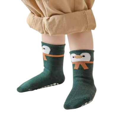 The Cassius - Baby Unisex 4 Pairs Anti-Slip Dot Floor Socks Panda Pattern Mid-Calf Walking Socks