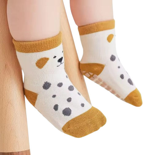 The Eli - Baby Unisex 5 Pairs Animal Print Anti-Slip Baby Socks