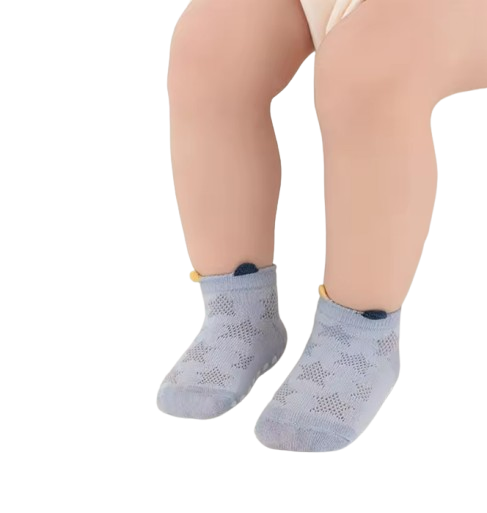 The Ainsley - Baby Unisex 4 Pairs Cotton Breathable Non-slip Floor Socks