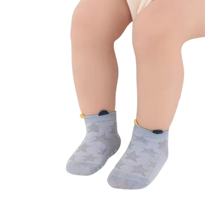 The Ainsley - Baby Unisex 4 Pairs Cotton Breathable Non-slip Floor Socks