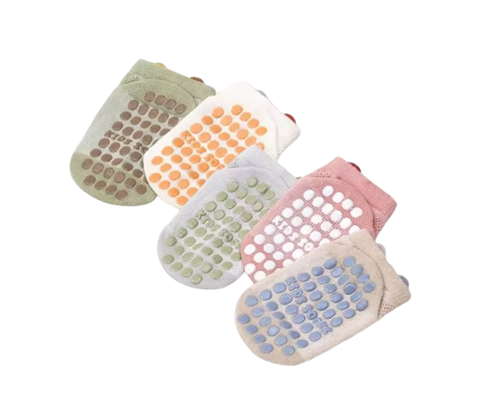 The Ainsley - Baby Unisex 4 Pairs Cotton Breathable Non-slip Floor Socks
