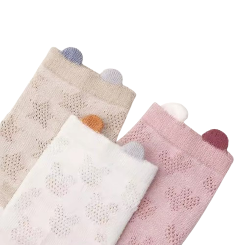 The Ainsley - Baby Unisex 4 Pairs Cotton Breathable Non-slip Floor Socks