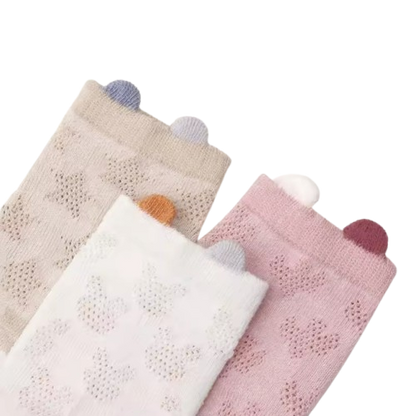 The Ainsley - Baby Unisex 4 Pairs Cotton Breathable Non-slip Floor Socks