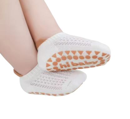 The Brooklynn - Baby Unisex 3 Pairs Cotton Thin Mesh Non-Slip Floor Socks