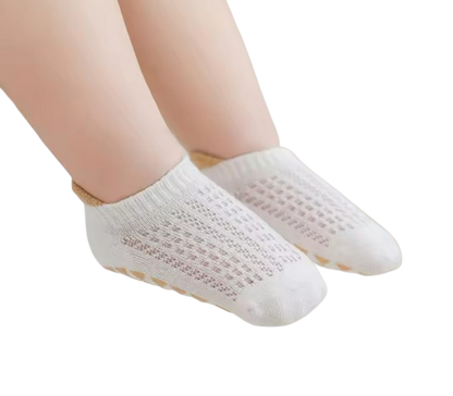 The Brooklynn - Baby Unisex 3 Pairs Cotton Thin Mesh Non-Slip Floor Socks