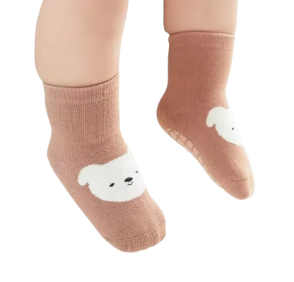 The Eliel - Baby Unisex Non-Slip Cute Cartoon Fox and Bear Pattern Socks