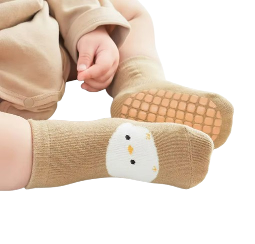 The Eliel - Baby Unisex Non-Slip Cute Cartoon Fox and Bear Pattern Socks