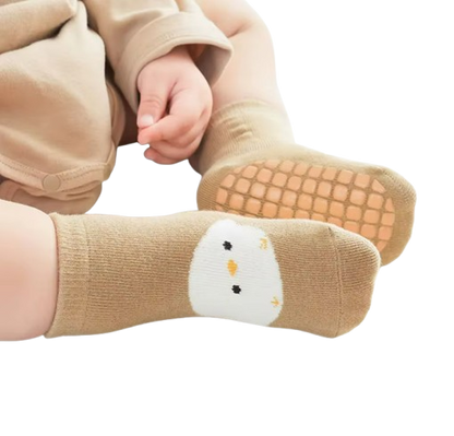 The Eliel - Baby Unisex Non-Slip Cute Cartoon Fox and Bear Pattern Socks