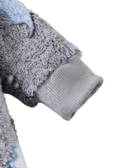 The Jamir - Baby Boy Fuzzy Dinosaur Romper – Warm Winter Hooded Onesie, Soft Casual Outfit