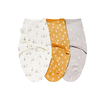 The Kolton - 3‑Pack Newborn Swaddle Blankets – 100% Cotton Adjustable Baby Wraps for Boys & Girls (0–6 Months)