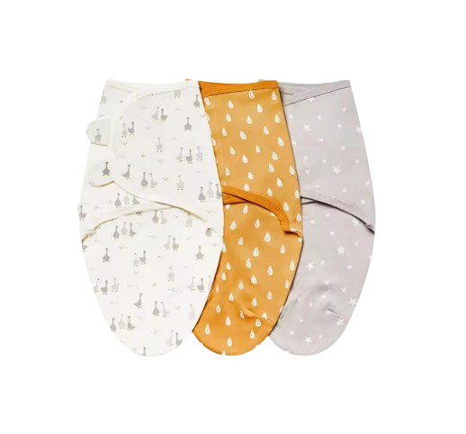 The Kolton - 3‑Pack Newborn Swaddle Blankets – 100% Cotton Adjustable Baby Wraps for Boys & Girls (0–6 Months)