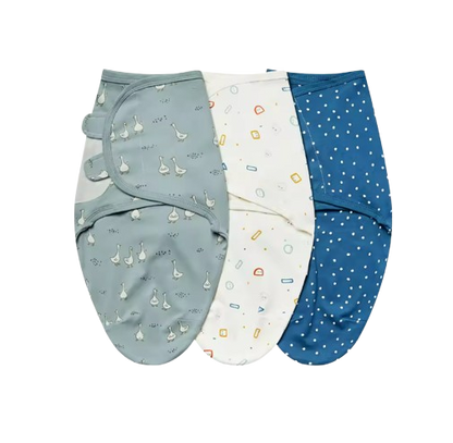 The Kolton - 3‑Pack Newborn Swaddle Blankets – 100% Cotton Adjustable Baby Wraps for Boys & Girls (0–6 Months)