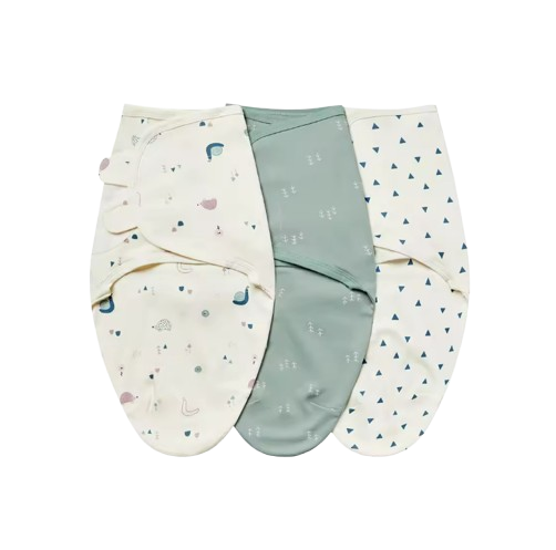 The Kolton - 3‑Pack Newborn Swaddle Blankets – 100% Cotton Adjustable Baby Wraps for Boys & Girls (0–6 Months)