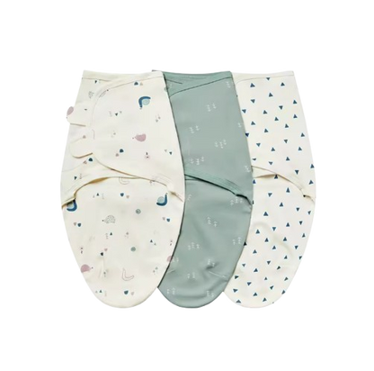 The Kolton - 3‑Pack Newborn Swaddle Blankets – 100% Cotton Adjustable Baby Wraps for Boys & Girls (0–6 Months)