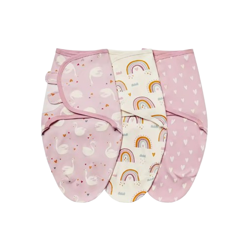 The Kolton - 3‑Pack Newborn Swaddle Blankets – 100% Cotton Adjustable Baby Wraps for Boys & Girls (0–6 Months)