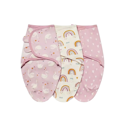 The Kolton - 3‑Pack Newborn Swaddle Blankets – 100% Cotton Adjustable Baby Wraps for Boys & Girls (0–6 Months)