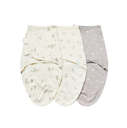 The Kolton - 3‑Pack Newborn Swaddle Blankets – 100% Cotton Adjustable Baby Wraps for Boys & Girls (0–6 Months)