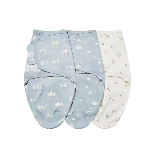 The Kolton - 3‑Pack Newborn Swaddle Blankets – 100% Cotton Adjustable Baby Wraps for Boys & Girls (0–6 Months)