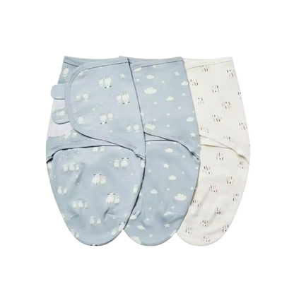 The Kolton - 3‑Pack Newborn Swaddle Blankets – 100% Cotton Adjustable Baby Wraps for Boys & Girls (0–6 Months)
