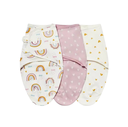 The Kolton - 3‑Pack Newborn Swaddle Blankets – 100% Cotton Adjustable Baby Wraps for Boys & Girls (0–6 Months)