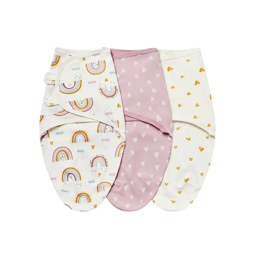 The Kolton - 3‑Pack Newborn Swaddle Blankets – 100% Cotton Adjustable Baby Wraps for Boys & Girls (0–6 Months)