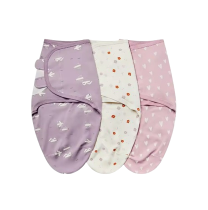 The Kolton - 3‑Pack Newborn Swaddle Blankets – 100% Cotton Adjustable Baby Wraps for Boys & Girls (0–6 Months)