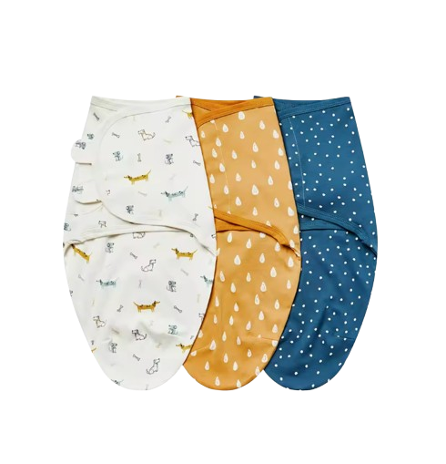The Kolton - 3‑Pack Newborn Swaddle Blankets – 100% Cotton Adjustable Baby Wraps for Boys & Girls (0–6 Months)