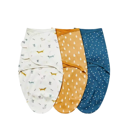 The Kolton - 3‑Pack Newborn Swaddle Blankets – 100% Cotton Adjustable Baby Wraps for Boys & Girls (0–6 Months)