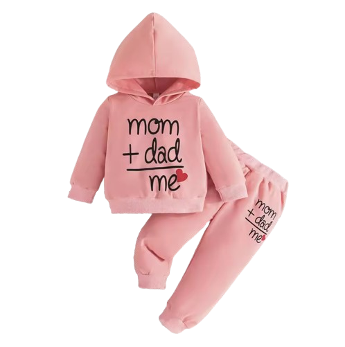 The Alora - Unisex I Love Papa Print Long Sleeve Hoodie + Pants