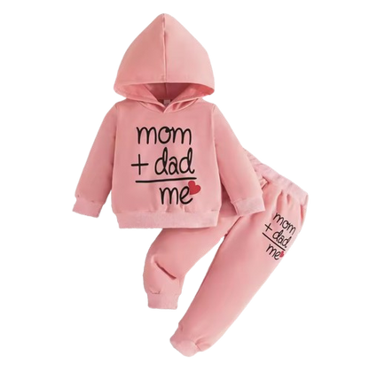 The Alora - Unisex I Love Papa Print Long Sleeve Hoodie + Pants