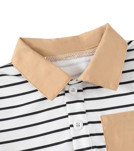 The Alden - Baby Boy Striped Collared Short Sleeve Top & Matching Shorts | Toddler 0–3 Years Outfit