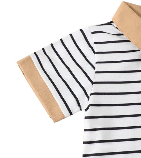 The Alden - Baby Boy Striped Collared Short Sleeve Top & Matching Shorts | Toddler 0–3 Years Outfit