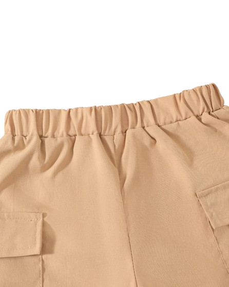 The Alden - Baby Boy Striped Collared Short Sleeve Top & Matching Shorts | Toddler 0–3 Years Outfit