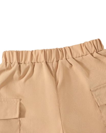 The Alden - Baby Boy Striped Collared Short Sleeve Top & Matching Shorts | Toddler 0–3 Years Outfit