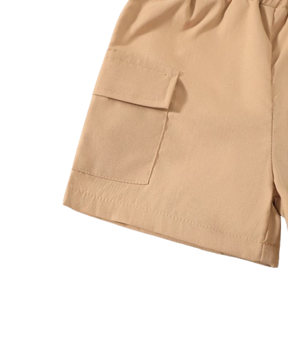 The Alden - Baby Boy Striped Collared Short Sleeve Top & Matching Shorts | Toddler 0–3 Years Outfit