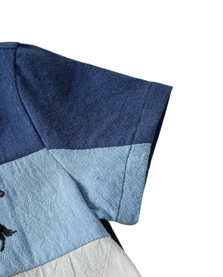 The Jonas - Baby Boy 2‑Piece Summer Set – Cotton Breathable Patchwork Short Sleeve Shirt & Shorts