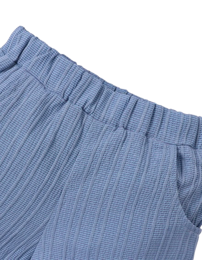 The Kolter - Baby Boy Woven Jacquard Short Sleeve Shirt & Matching Shorts | Casual Summer Outfit