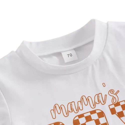 The Kyro - Toddler Baby Boys Summer Outfit – Letter Print Short Sleeve T‑Shirt & Elastic Waist Shorts 2‑Piece Set