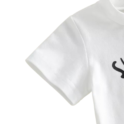 The Jaiden - Infant/Toddler Boy Clothes – Short Sleeve Airplane Print Top with Solid Shorts Summer Set