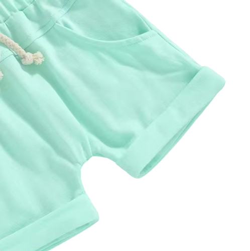 The Westley - Baby/Toddler Boy Summer Set – Beach Tree Print Crew Neck T‑Shirt & Shorts (0‑3 Years)