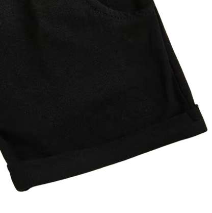 The Keegan - Toddler/Newborn Baby Boy Summer Outfit – Embroidered Letter Short Sleeve Tee + Elastic Shorts